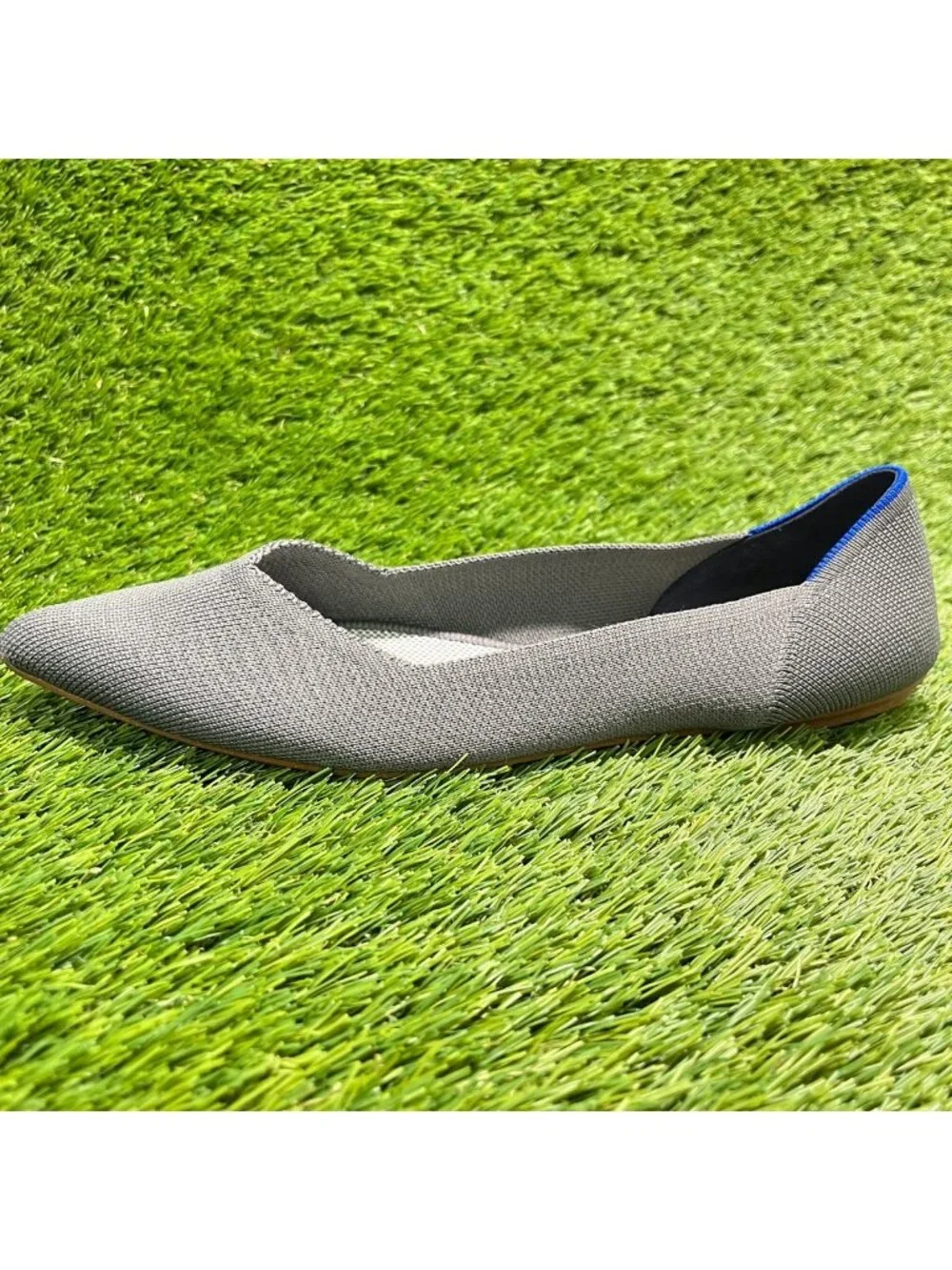Rothy's The Point Womens Size 10 Gray Casual Classic Slip On Ballet Flats Shoes